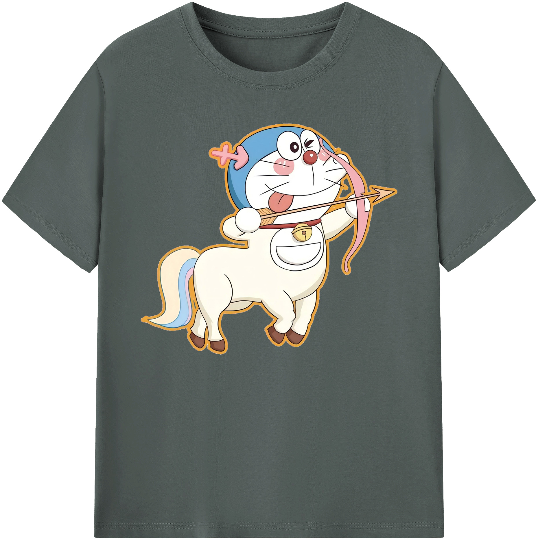 （画像用） ドラえもん Doraemon 綿100％ メンズ半袖Tシャツ｜肌触りやわらか＆通気性
